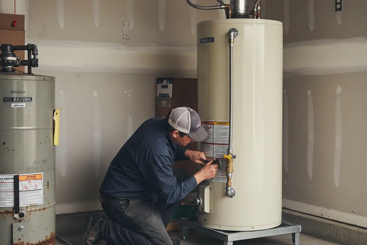 Water heater and shutoff valve replacement in Carr